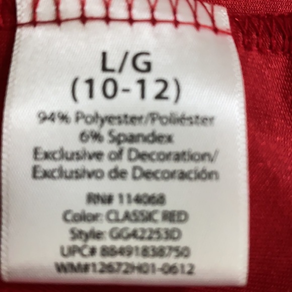 Long red velvet girls dress with sequins cute for the holidays - Picture 8 of 9